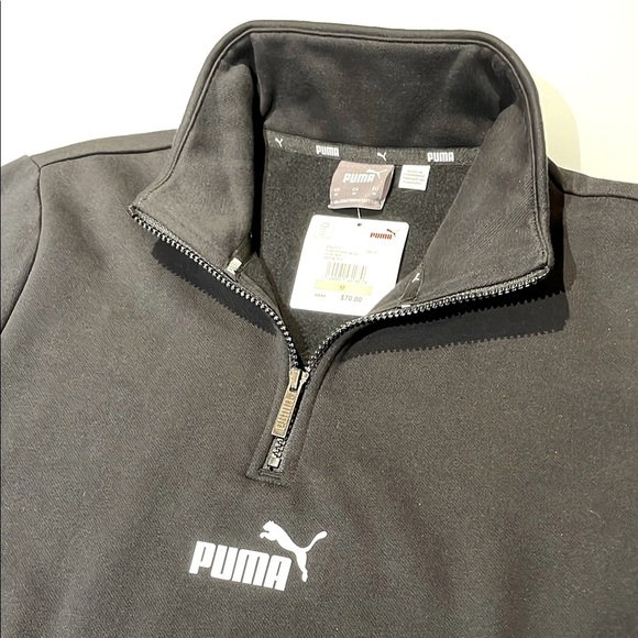 *NEW* PUMA Black Half-Zip Sweatshirt - Picture 5 of 9